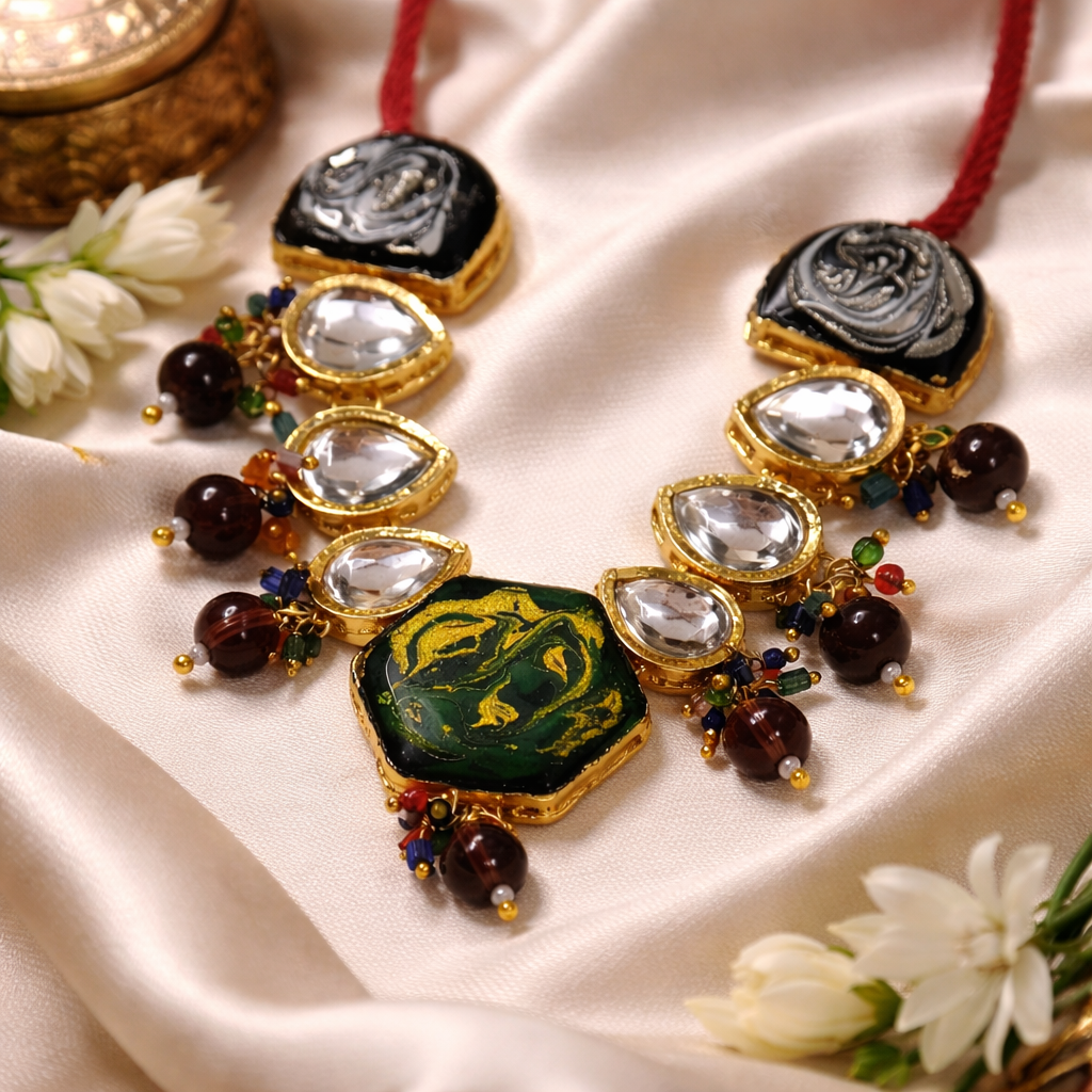 Emerald Royale Kundan Necklace